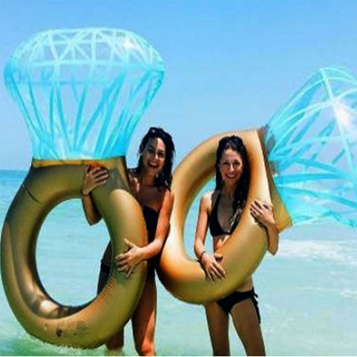 Ring diamant opblaasbaar | inflatable diamond ring | groot | Summer Fun | Water floating Row | 170CM*120CM